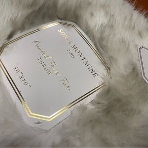 Sonia Montagne Plush Faux Fur Throw - Blanket